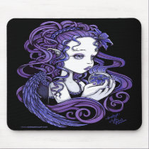 "Amethyst" Crystal Ball Angel Art Mousepad mousepads