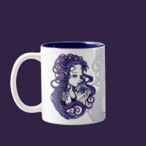 "Amethyst" Crystal Ball Angel Art Mug mugs