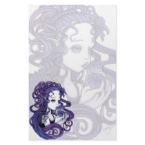 "Amethyst" Crystal Ball Angel Art Stationery