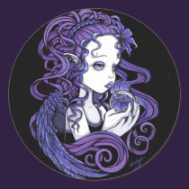 "Amethyst" Crystal Ball Angel Art Stickers stickers