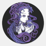 "Amethyst" Crystal Ball Angel Art Stickers