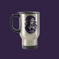 "Amethyst" Crystal Ball Angel Art Travel Mug mugs