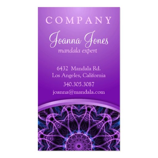 Amethyst Desire Business Card Templates (back side)
