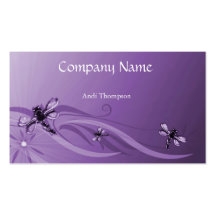 Amethyst Dragonflies Business Card