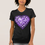 Amethyst Gem heart t-shirts