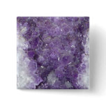 Amethyst Geode - Violet Crystal Gemstone Pin