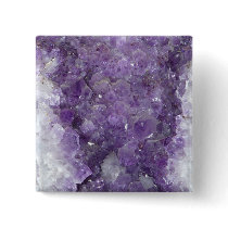 Amethyst Geode - Violet Crystal Gemstone Pin