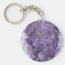Amethyst Geode - Violet Crystal Gemstone Key Chain