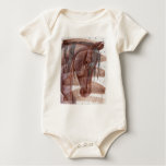 Amethyst Horse On Chocolate Wash Baby Bodysuit