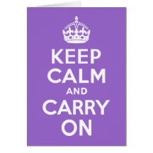 Amethyst Keep Calm and Carry On Greeting Card