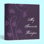 Amethyst Leafy Swirl Recipe Book binders