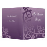 Amethyst Lilac Daisy Vine Recipe Book binders