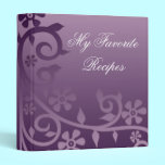Amethyst Lilac Daisy Vine Recipe Book binders