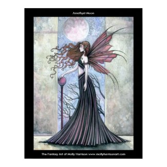 Amethyst Moon Fairy Poster by Molly Harrison print