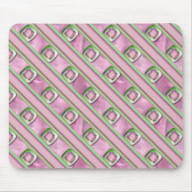 Amethyst, Rose Quartz and Emerald Mousepad
