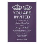 Amethyst Royal Couple Wedding Card