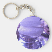 Amethyst Sea Glass Keychains