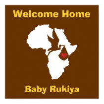 Amharic Gotcha Day - Welcome Home Poster posters