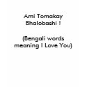 Ami Tomakay Bhalobashi !(Bengali words meaning ... t-shirts