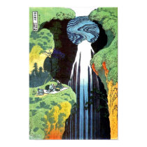Amida Waterfall, Katsushika Hokusai posters by masterpiecesofart Amida Waterfall, Katsushika Hokusai posters