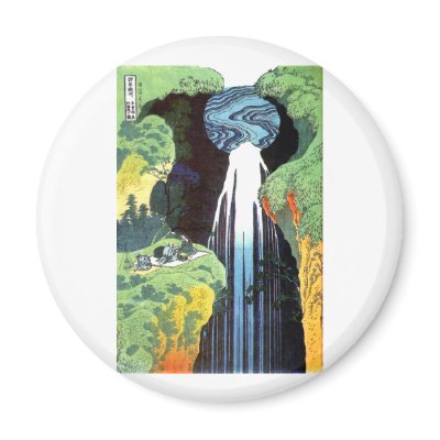 Amida Waterfall on the Kisokaido Road Fridge Magnet by wesleyowns