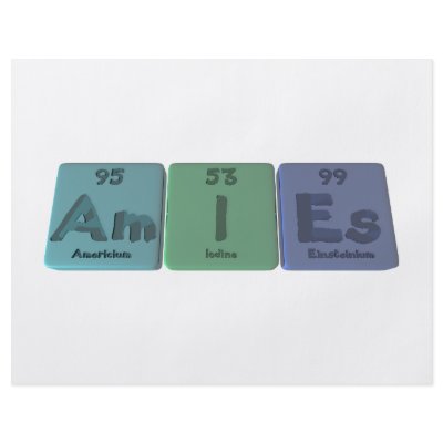 Amies-Am-I-Es-Americium-Iodine-Einsteinium Personalized Flyer by ChemicalWords