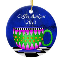 Amigas Tuscan Coffee Cup Ornament