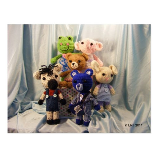 Amigurumi Friends Postcard Zazzle