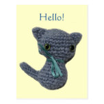 Amigurumi Kitten postcard