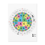 Amino Acid Base Sequence Table Diagram Postcards