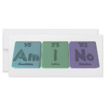 Amino-Am-I-No-Americium-Iodine-Nobelium Rack Card