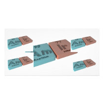 Amir as Am Americium  and Ir Iridium Picture Card