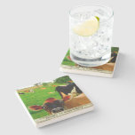Amish Coasters, Curious Cow! Stone Beverage Coaster