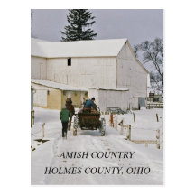 AMISH COUNTRY, HOLMES COUNTY,. OHIO postcard