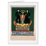 Amish Couple Costumes 1938 WPA Greeting Card