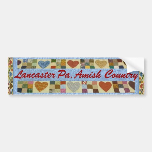 Amish Gift, Lancaster County Bumper Sticker Zazzle