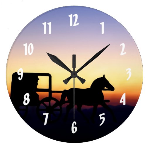 Amish Horse and Buggy Wall Clock Zazzle