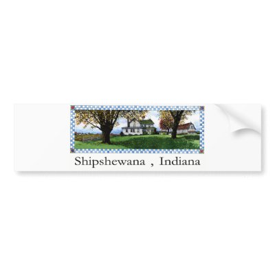 Amish House Shipshewana Indiana Bumper Sticker by scottlhendrie