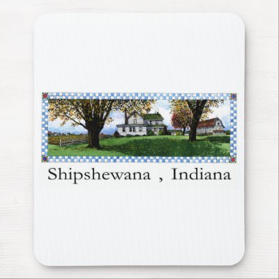 Amish House Shipshewana Indiana Mouse Mat by scottlhendrie