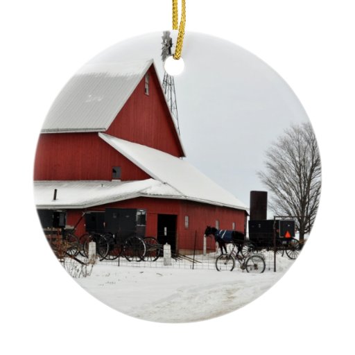 amish red barn christmas ornament zazzle amish red barn christmas ornament zazzle
