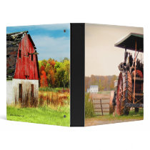 Amish Steam Tractor 3 Ring Binders