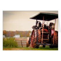 Amish Steam Tractor Card