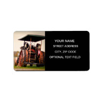 Amish Steam Tractor Custom Address Label