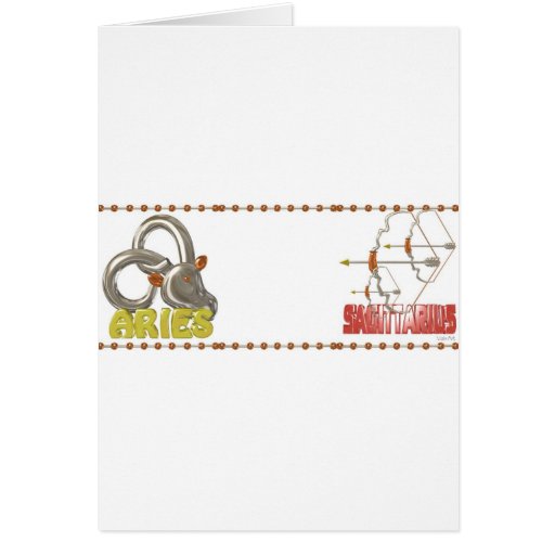 Amistad del zodiaco del sagitario del aries de Val Tarjeton