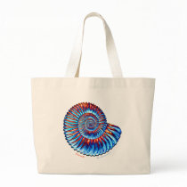 Ammonite fossil tote bag