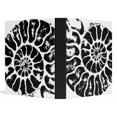 Ammonite Fossil 3 Ring Binder by serf2surf