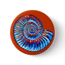 Ammonite fossil button