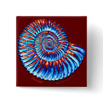 Ammonite fossil buttons