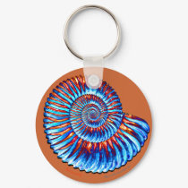 Ammonite fossil keychains