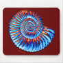 Ammonite fossil mouse pad